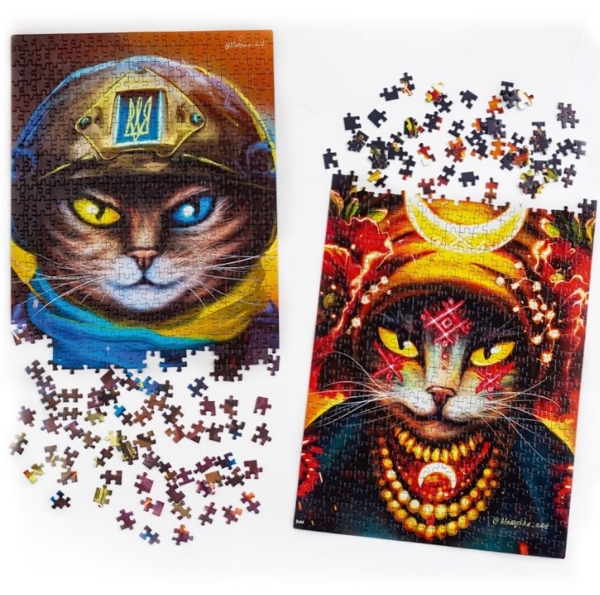 Пазли De.tail Український кіт-воїн та Українська мольфарка 2 в 1, 500 елементів (DT500-10) - Pampik - 3