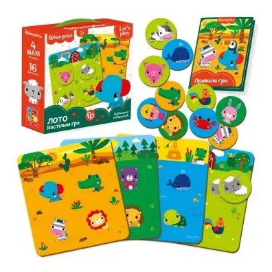 Настільна гра Vladi Toys Лото Вивчаємо тварин (VT2910-01) - Pampik - 2