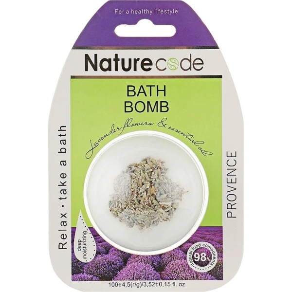 Бомбочка для ванни Nature Code Bath bomb Provence, 100 г - Pampik