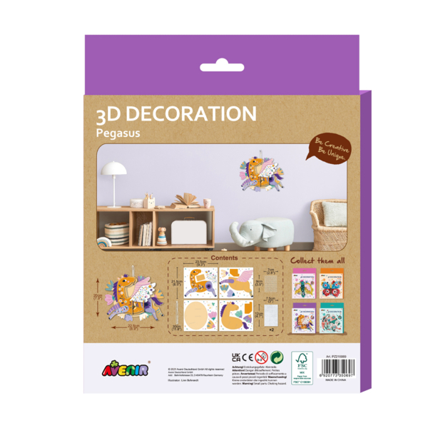 Набор для творчества Avenir 3D-аппликация Пегас (PZ215069) - Pampik - 2
