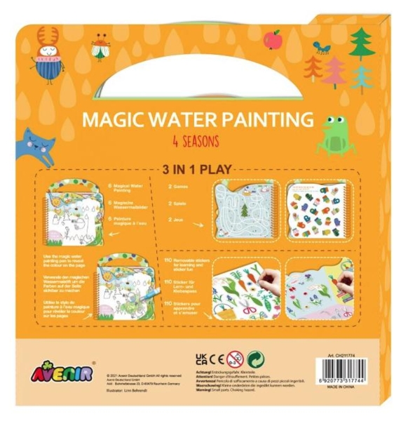 Набор для творчества Avenir 3 в 1 многоразовая водная раскраска Четыре сезона (CH211774) - Pampik - 2