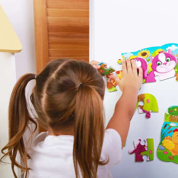 Пазли на магніті Vladi Toys Котики, укр. мова, 12 елементів (VT3205-73) - Pampik - 3