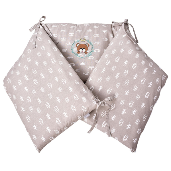 Защитный бортик в кроватку Papaella Корона, бежевый (08-13737) - Pampik