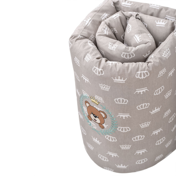 Защитный бортик в кроватку Papaella Корона, бежевый (08-13737) - Pampik - 9