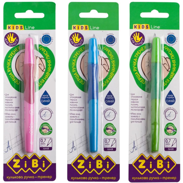 Ручка шариковая ZiBi Kids Line для левши в ассортименте, 1 шт. (ZB.2001-01-1) - Pampik - 4