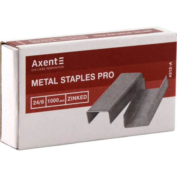 Скобы для степлеров Axent Pro 24/6, 1000 шт. (4312-A) - Pampik