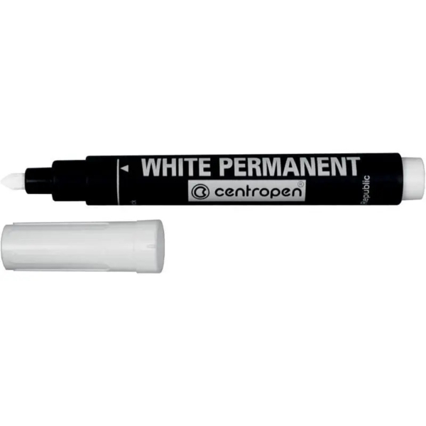 Маркер Centropen Permanent White 8586, 2.5 мм, білий (8586/11) - Pampik