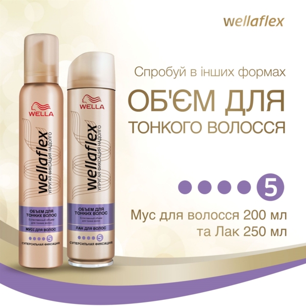 Лак для волосся Wella Wellaflex Об'єм для тонкого волосся Суперсильної фіксації, 75 мл - Pampik - 9