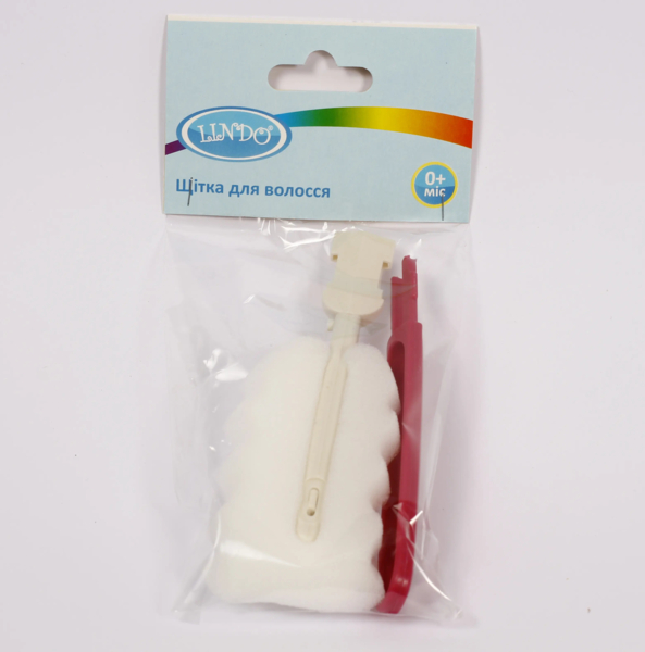 Йоржик для миття пляшок Lindo, поролоновий, червоний (Рk 013-А кр) - Pampik - 2