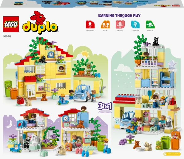 Конструктор LEGO DUPLO Town Сімейний будинок 3 в 1, 218 деталей (10994) - Pampik - 9