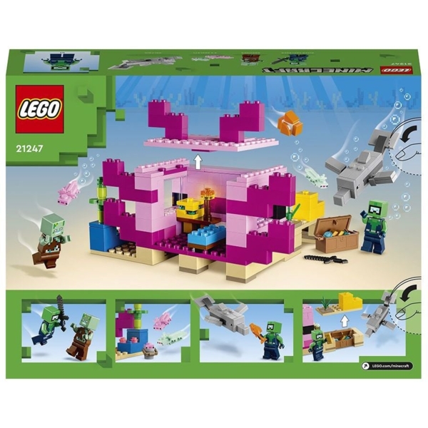 Конструктор LEGO Minecraft Будинок-Аксолотль, 242 деталі (21247) - Pampik - 9