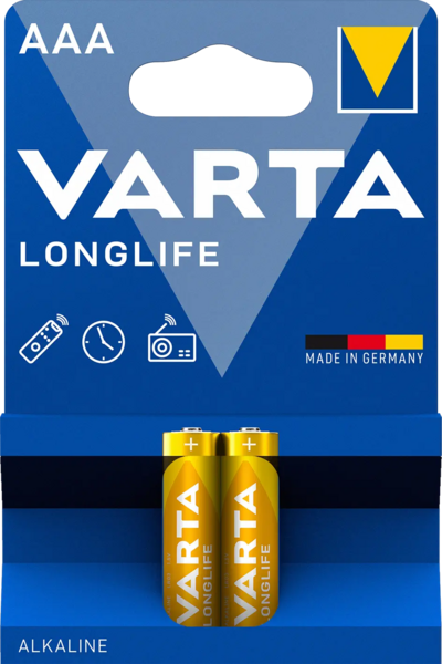 Батарейки Varta Longlife AAA BLI Alkaline, 2 шт. (4103101412) - Pampik