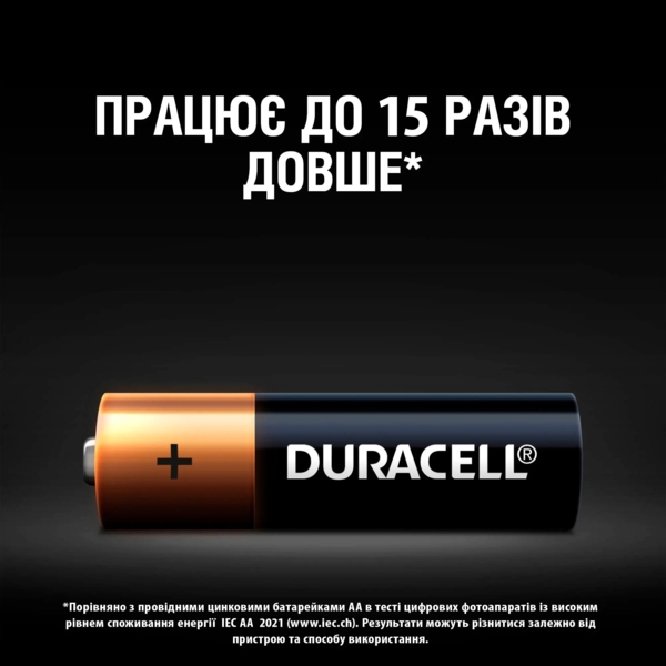 Лужні батареї пальчикові Duracell 1,5 V АA LR6/MN1500, 18 шт. (737055) - Pampik - 5