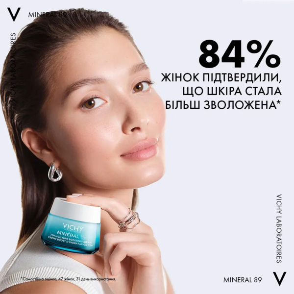 Легкий крем для всіх типів шкіри обличчя Vichy Mineral 89 Light 72H Moisture Boosting Cream, 50 мл - Pampik - 11
