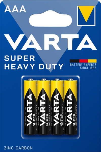 Батарейки Varta Superlife AAA BLI 4 Zinc-Carbon, 4 шт. (2003101414) - Pampik