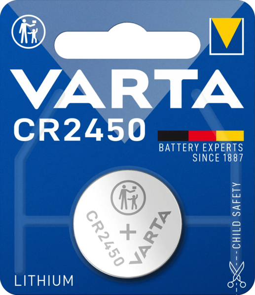 Батарейка Varta CR 2450 Bli 1 Lithium (6450101401) - Pampik