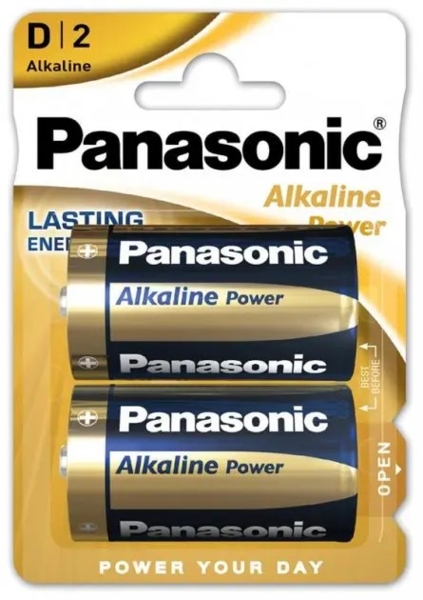 Батарейки Panasonic Alkaline Power D Bli, 2 шт. (LR20REB/2BP) - Pampik