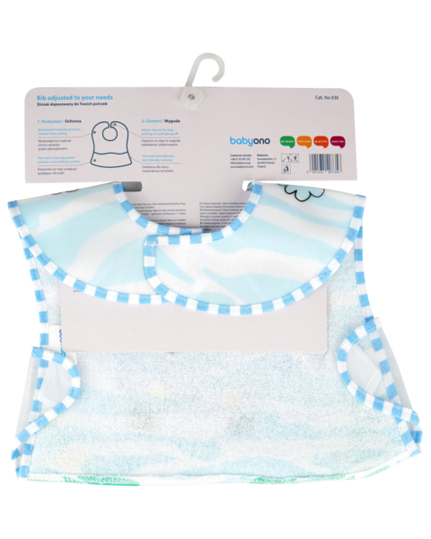 Нагрудник BabyOno Кенгуру, бирюзовый (836) - Pampik - 4