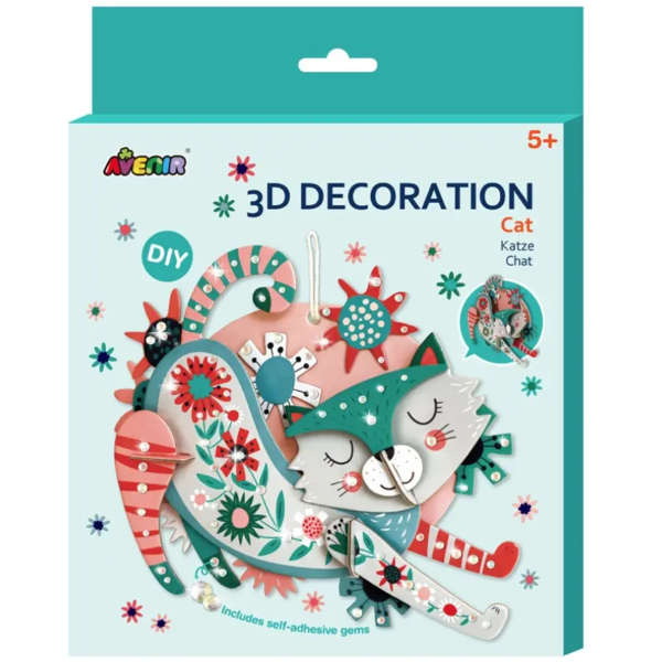 Набор для творчества Avenir 3D-аппликация Котик (PZ215070) - Pampik