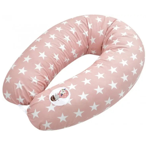 Подушка для беременных и кормления Papaella Звезда, 190х30 см, пудровый (8-31885) - Pampik