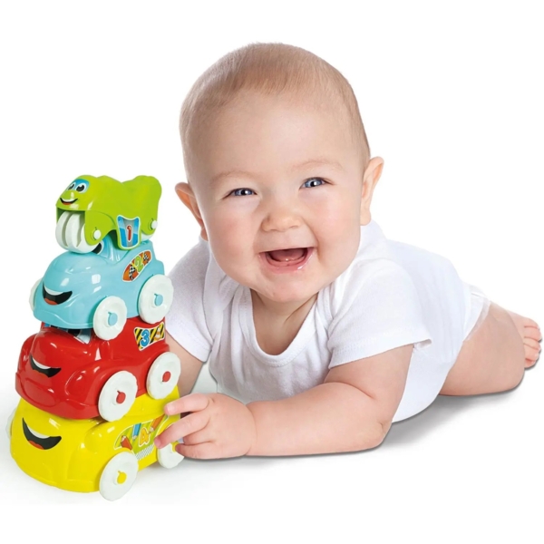 Іграшка-пірамідка, що розвиває Baby Clementoni Fun Vehicles (17111) - Pampik - 3