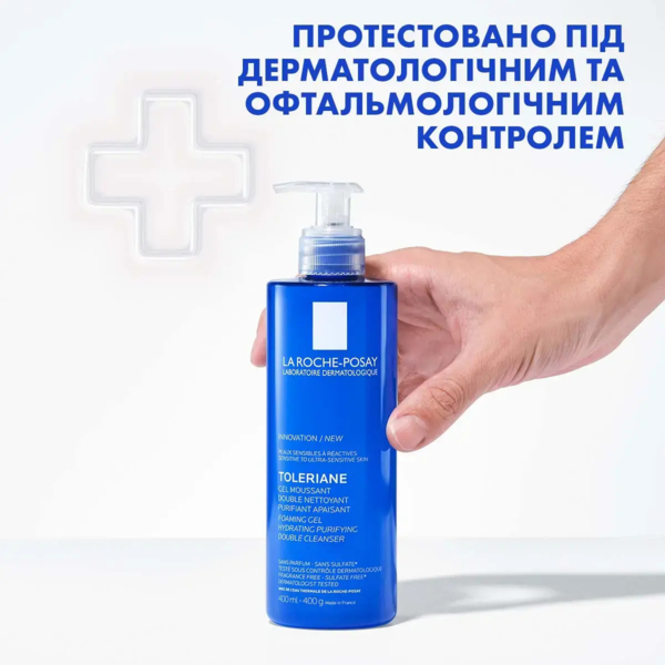 Увлажняющий очищающий гель-мусс двойного действия La Roche-Posay Toleriane Foaming Gel, 400 мл - Pampik - 3