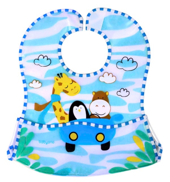 Нагрудник BabyOno Кенгуру, синій (836) - Pampik