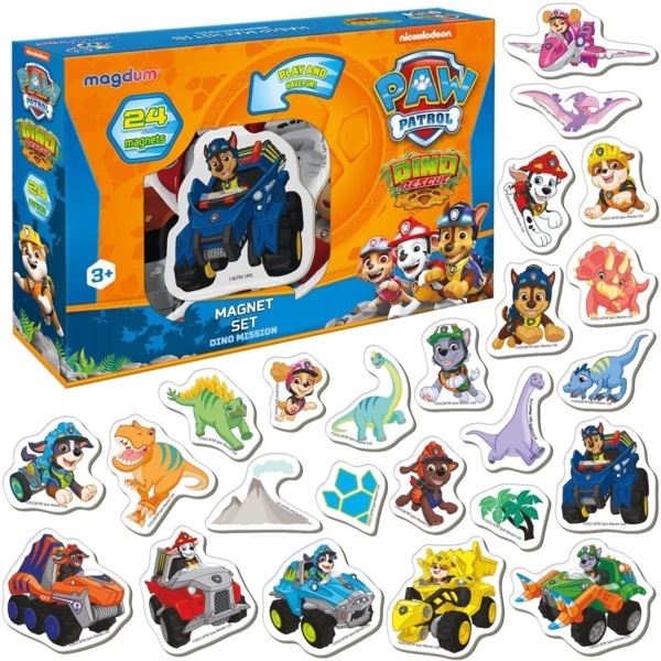 Набір магнітів Magdum Щенячий патруль. Диномісія, 24 шт. (ML4034-05) - Pampik