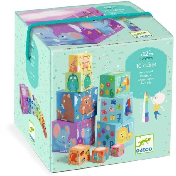 Дитячі кубики Djeco Веселка (DJ08510) - Pampik - 2