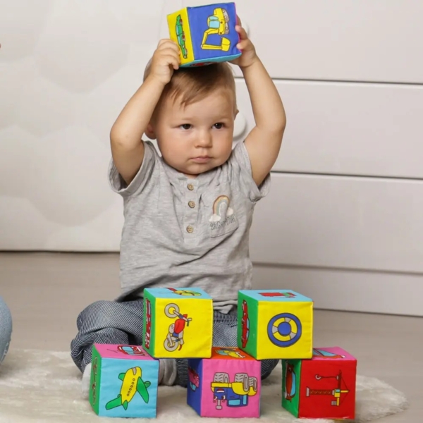 Набір кубиків Масік Транспорт (МС 090601-12) - Pampik - 3