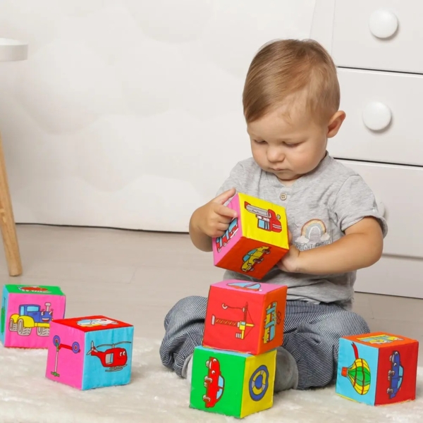 Набір кубиків Масік Транспорт (МС 090601-12) - Pampik - 4