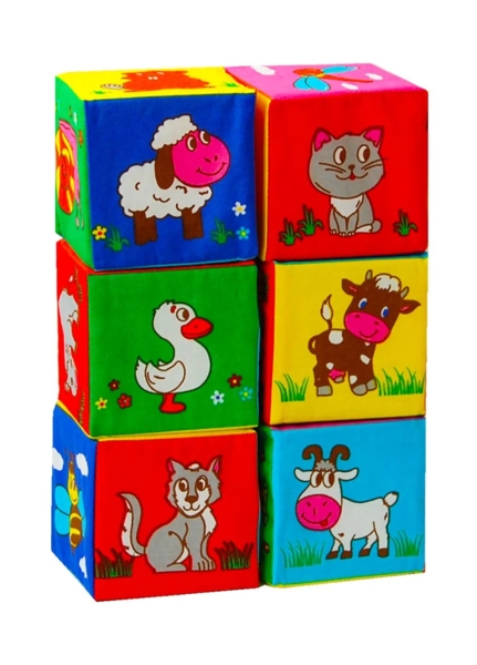 Набір кубиків Масік Перші тварини (МС 090601-10) - Pampik - 2