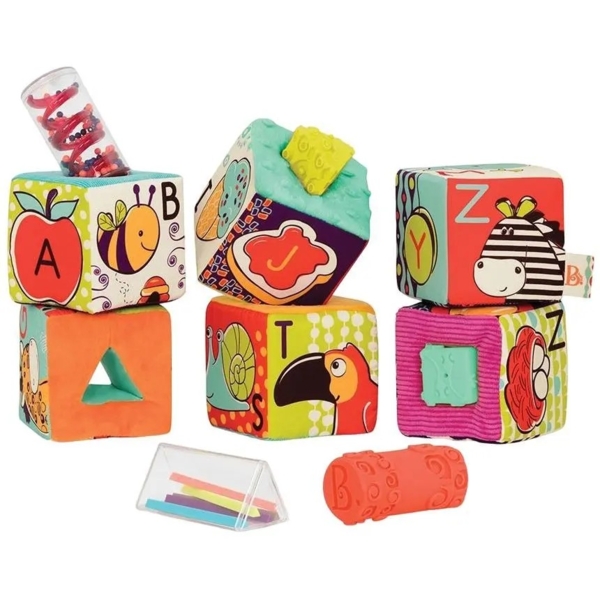 М'які кубики-сортери Battat ABC S2 (BX1661Z) - Pampik