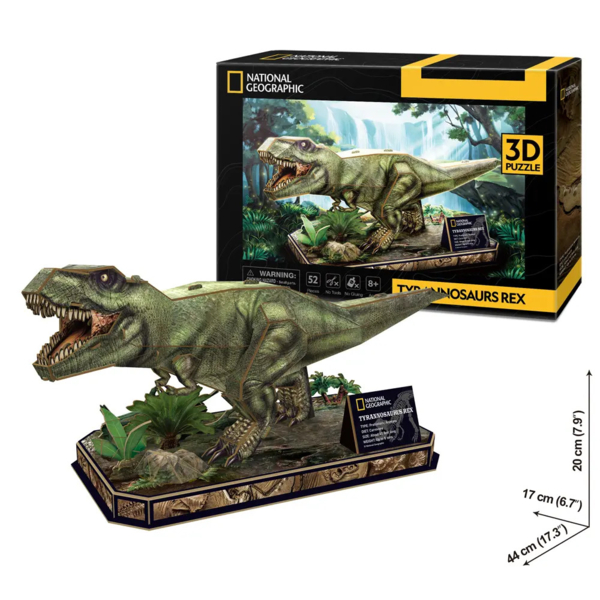 Трехмерная головоломка-конструктор CubicFun National Geographic Dino Тиранозавр Рекс, 52 эл. (DS1051h) - Pampik - 6