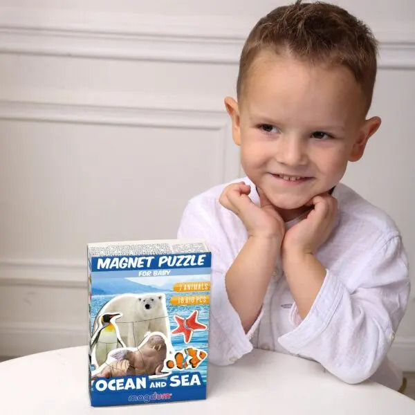 Набір магнітних пазлів Magdum Magnets puzzle for baby Ocean and Sea (ML4031-35 EN) - Pampik - 8