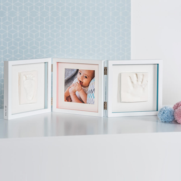 Потрійна рамка Baby Art, з смужками і відбитками (3601095400) - Pampik - 3