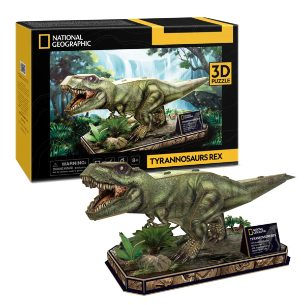 Трехмерная головоломка-конструктор CubicFun National Geographic Dino Тиранозавр Рекс, 52 эл. (DS1051h) - Pampik - 2