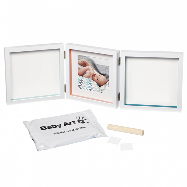 Потрійна рамка Baby Art, з смужками і відбитками (3601095400) - Pampik - 2