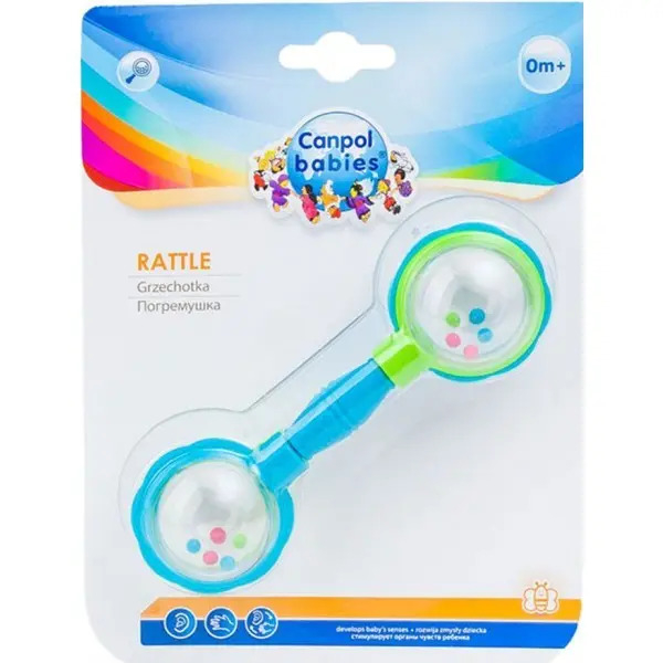 Брязкальце Canpol Babies Штанга, блакитний (2/606_blu) - Pampik - 2