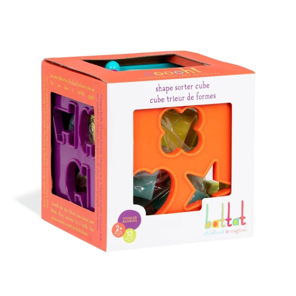 Іграшка-сортер Battat Lite Розумний куб, 12 форм (BT2577Z) - Pampik - 10