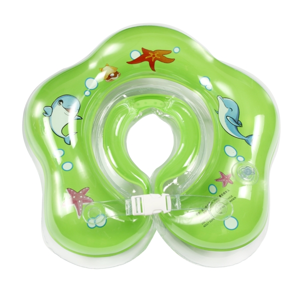 Круг для купания Курносики, с погремушкой, салатовый (7180 зел) - Pampik