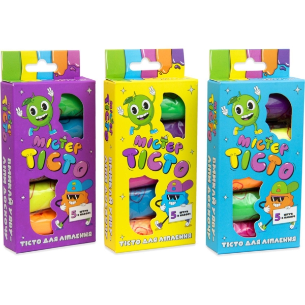 Набір для творчості Strateg Містер тісто, 5 кольорів (41000) - Pampik - 2