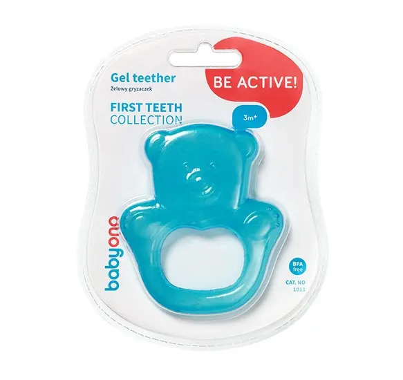Прорезыватель BabyOno Мишка, синий (1013) - Pampik