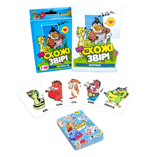 Настільна гра Strateg Несхожі звірі, укр. мова (30223) - Pampik - 2