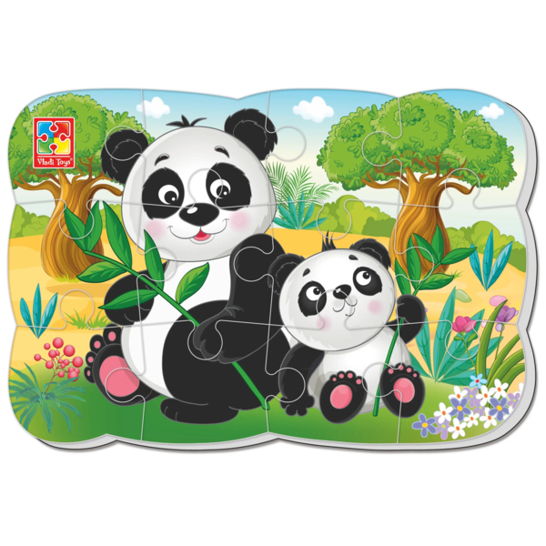 Пазли на магніті Vladi Toys Мої перші ігри Пандочки, 12 елементів (VT3205-80) - Pampik