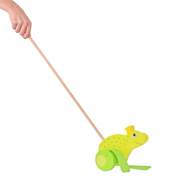 Іграшка-штовхач Goki Жабка (54938G) - Pampik - 3