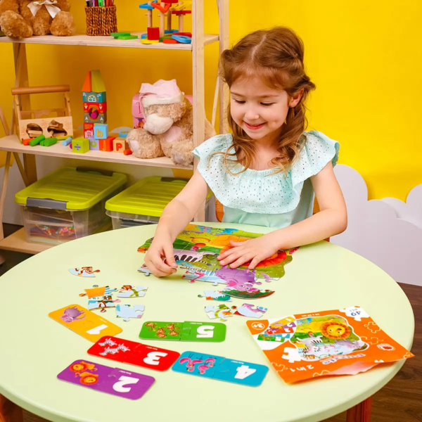 Пазли Vladi Toys 2 в 1 Зоопарк з міні-грою, 49 елементів (RK1140-06) - Pampik - 4