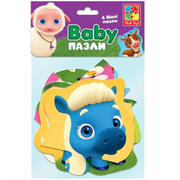 Бебі максі пазли Vladi Toys Малюк зможе Ферма, 12 елементів (VT1722-17) - Pampik - 2
