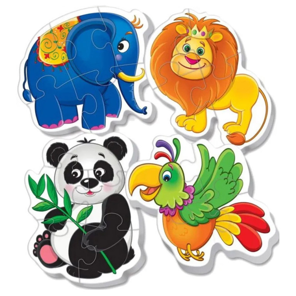 Бебі пазли Vladi Toys Зоопарк, 16 елементів (VT1106-85) - Pampik