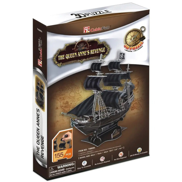 3D Пазл CubicFun Помста королеви Анни, 155 елементів (T4005h) - Pampik